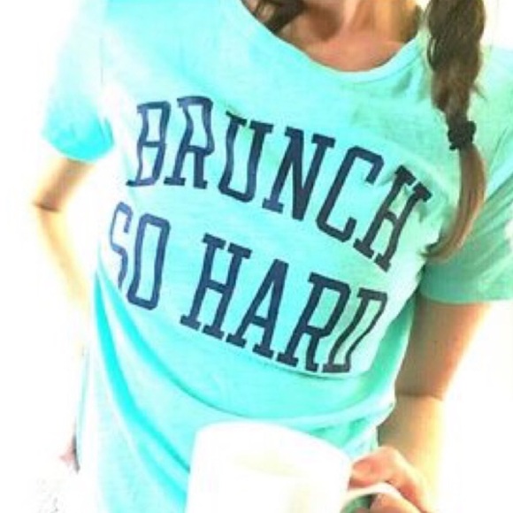PINK Victoria's Secret Tops - VS Pink “Brunch So Hard” Tee